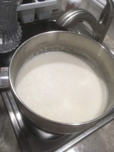 Pot with homemade egg