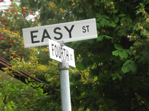 Street sign for Easy Street